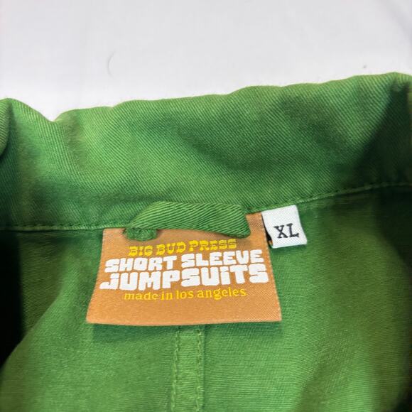 Big Bud Press Green Short Sleeve Jumpsuit Women's XL Boho Indie Twee - Picture 4 of 9